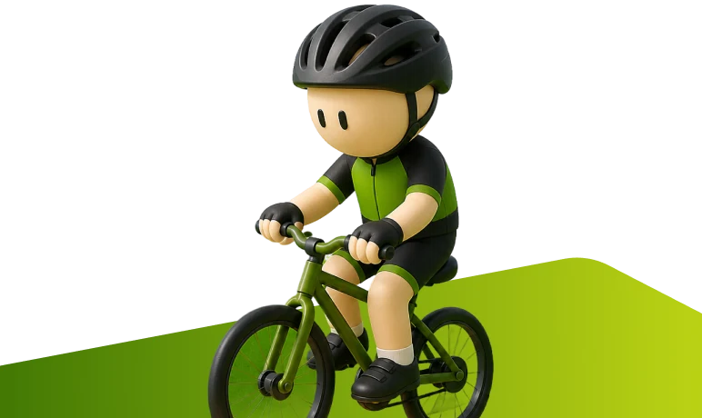 Cyclist on a road