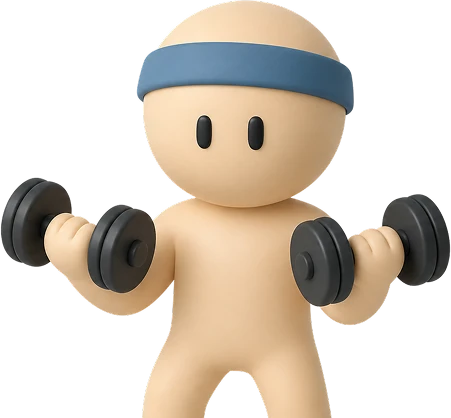 Person training at home