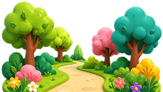 Walking through a green hill
