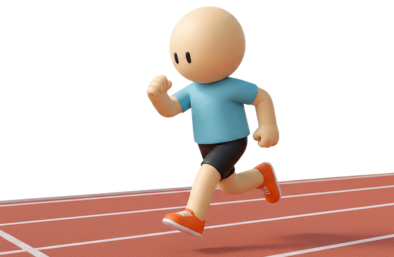 Runner in motion